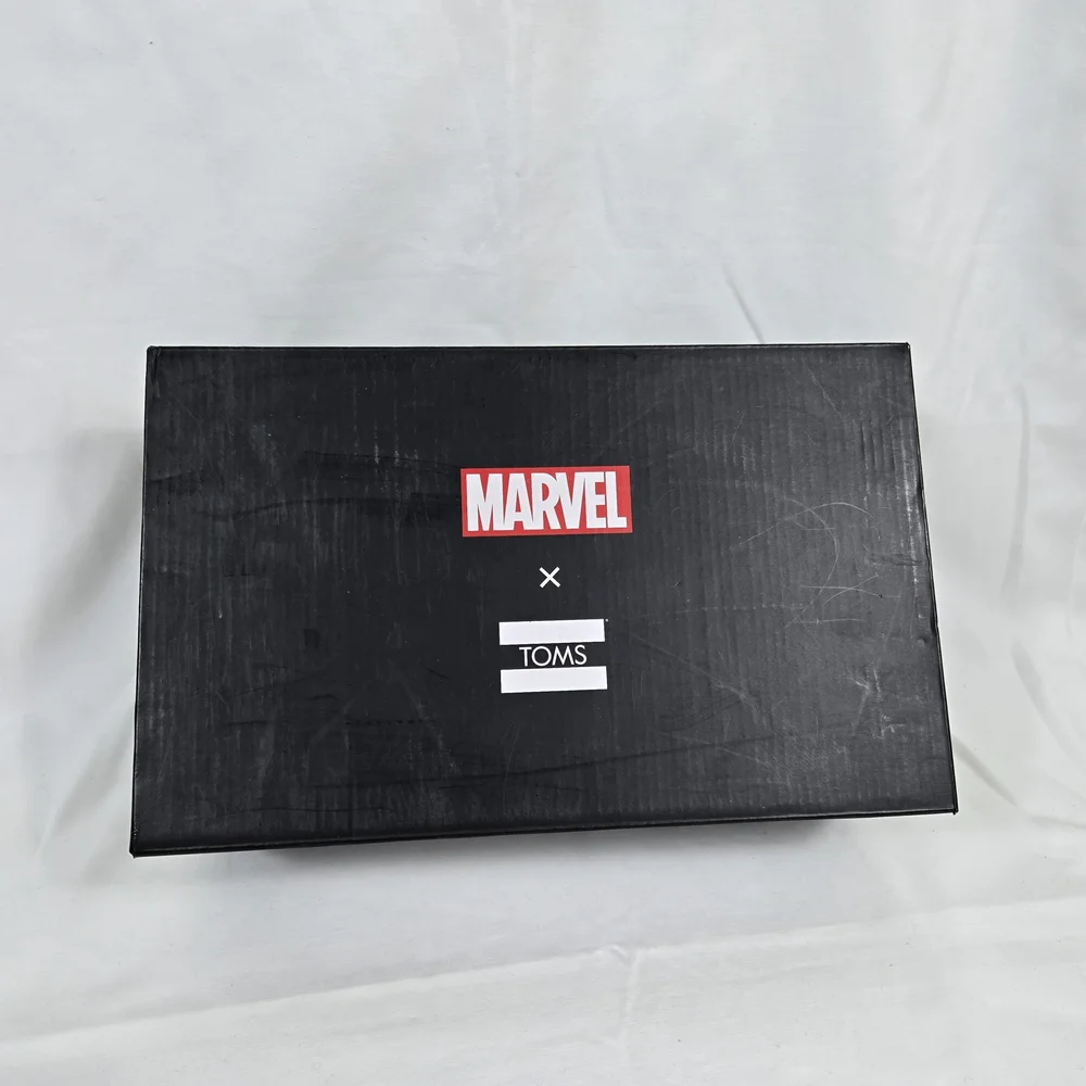 Toms x Marvel Mens Navy Captain America Leather Carlo Sneakers 9 NEW Limited Ed